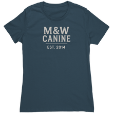 Load image into Gallery viewer, MW_Canine_Womens_Support_Tee_Indigo_Mockup.png