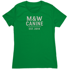 Load image into Gallery viewer, MW_Canine_Womens_Support_Tee_Kelly_Green_Mockup.png