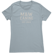 Load image into Gallery viewer, MW_Canine_Womens_Support_Tee_Light_Blue_Mockup.png