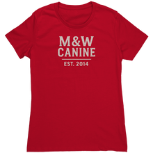 Load image into Gallery viewer, MW_Canine_Womens_Support_Tee_Red_Mockup.png