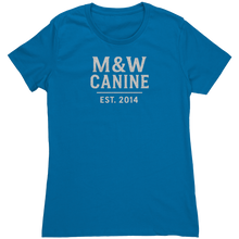 Load image into Gallery viewer, MW_Canine_Womens_Support_Tee_Turquoise_Mockup.png