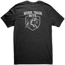 Load image into Gallery viewer, WORKTRAINBITE_Mens_Tee__MW_Ca_Black_Back_Mockup.png