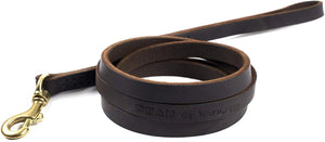 Simple Leather Lead - M&W CANINE SHOP
