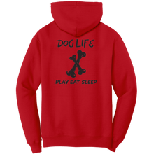 Load image into Gallery viewer, Dog_Life-Unisex_Hoodie_Red_Mockup.png