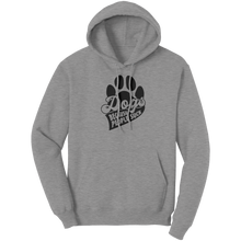 Load image into Gallery viewer, Dogs_Over_People_Hoodie_Athletic_Heather_Front_Mockup.png_15618463