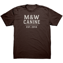 Load image into Gallery viewer, MW_Canine_Mens_Support_Tee_Dark_Chocolate_Mockup.png