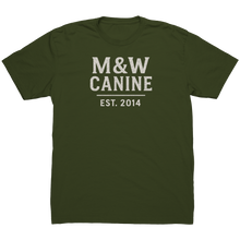 Load image into Gallery viewer, MW_Canine_Mens_Support_Tee_Military_Green_Mockup.png
