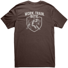 Load image into Gallery viewer, WORKTRAINBITE_Mens_Tee__MW_Ca_Brown_Back_Mockup.png