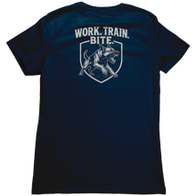 Load image into Gallery viewer, WORKTRAINBITE_Womens_Tee_Midnight_Navy_Back_Mockup.png_15588168