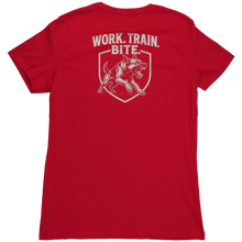 Load image into Gallery viewer, WORKTRAINBITE_Womens_Tee_Red_Back_Mockup.png_15588169