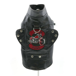 Biker Dawg Jacket - Black - M&W CANINE SHOP