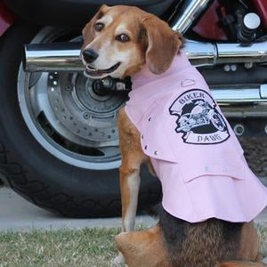 Biker Dawg Jacket - Pink - M&W CANINE SHOP