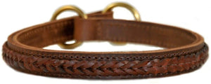 Braided Leather Choke Collar - M&W CANINE SHOP