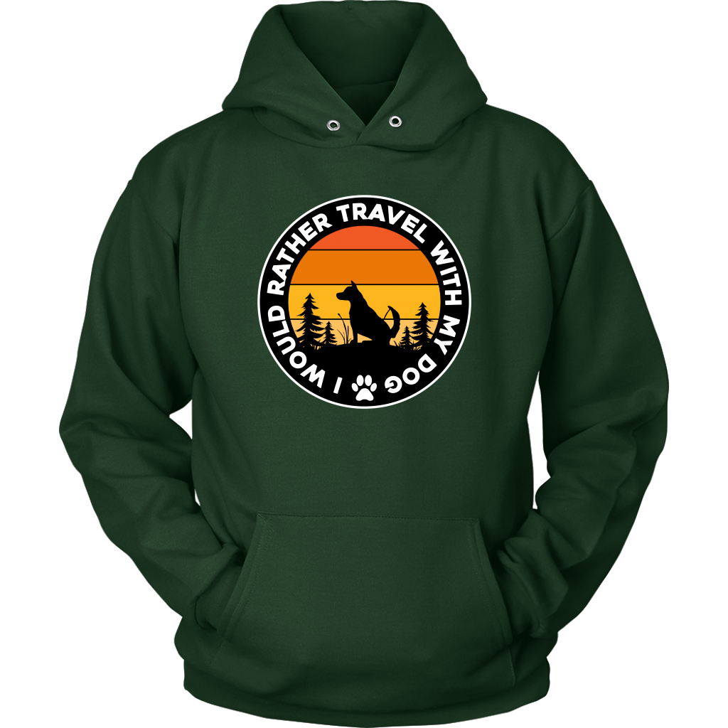 Travel With Dog Unisex Hoodie