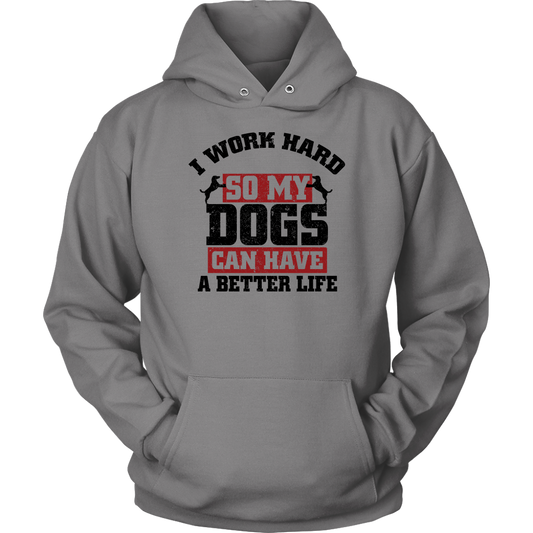 I Work Hard Hoodie Unisex Hoodie